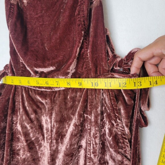 Free People 90’s Forever Overalls Brown Velvet Women's Size XSmall Msrp $168 - Picture 5 of 16